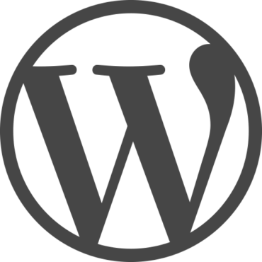 logo WordPress noir et blanc