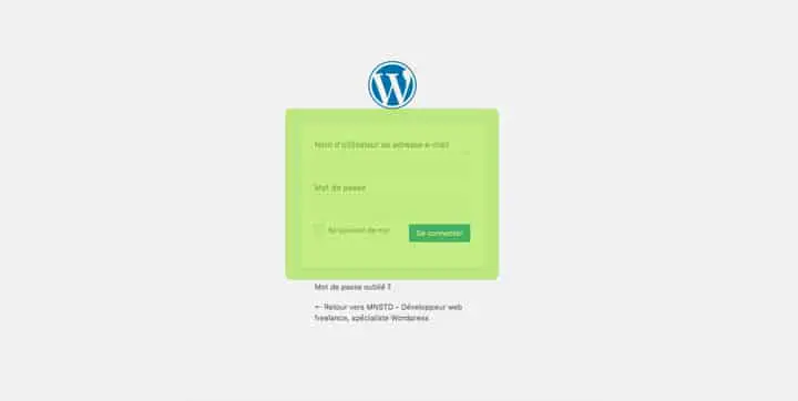 Écran, page de connexion à WordPress, wp-login, wp-admin Écran, page de connexion à WordPress, wp-login, wp-admin