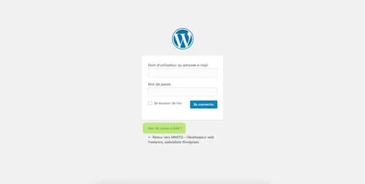 Mot de passe oublié sur WordPress, tutoriel Mot de passe oublié sur WordPress, tutoriel