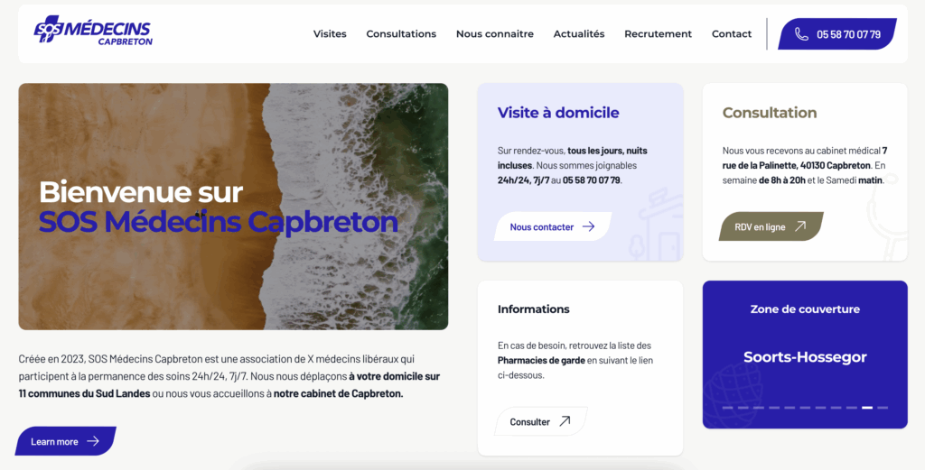 Accueil du site sosmedecins-capbreton.fr